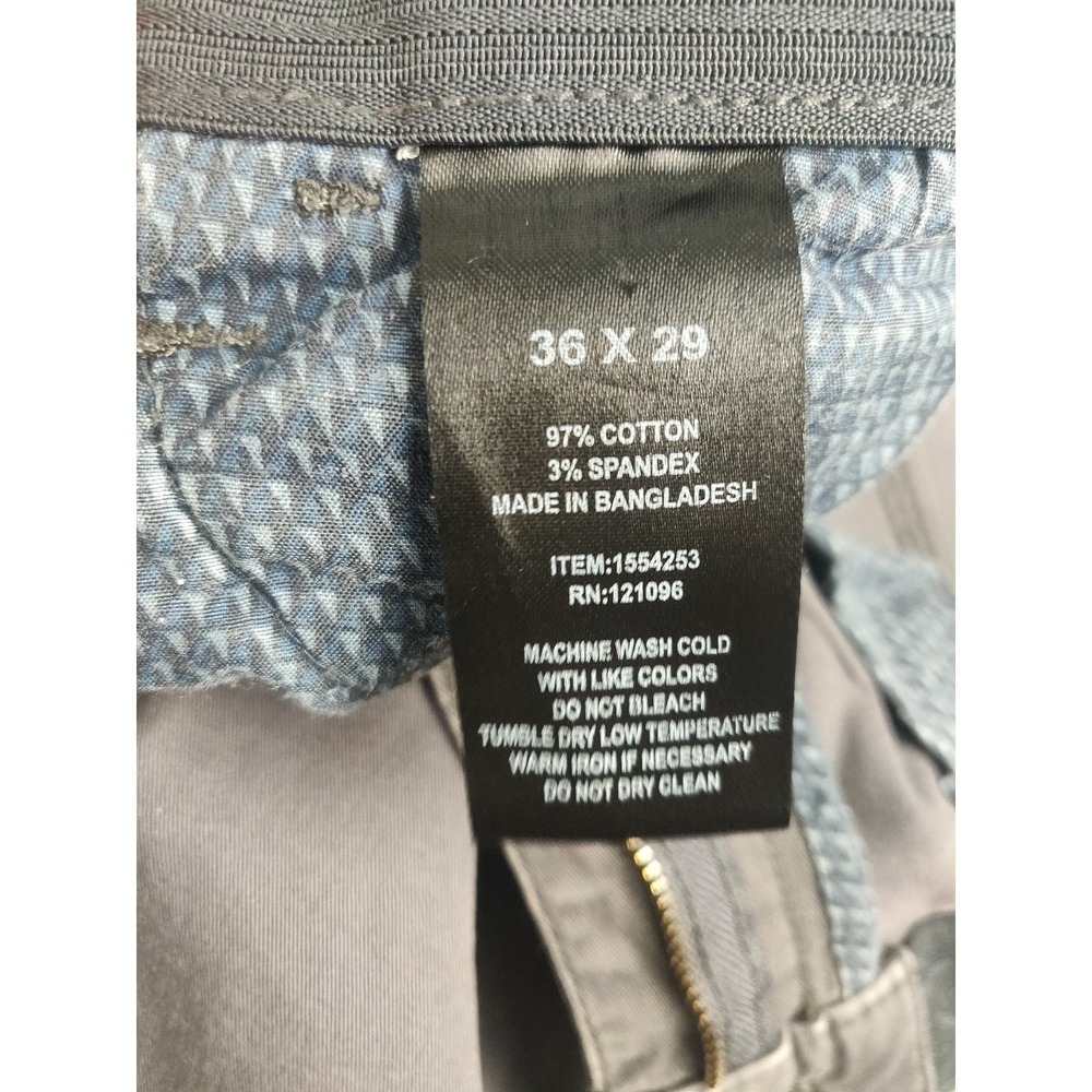 English Laundry Mens 36x29 Straight Fit Gray Stretch Chinos Pants Casual - Picture 6 of 13